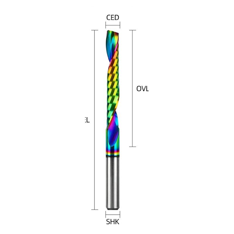 YINGBA coated single-flute right-hand spiral router bit
