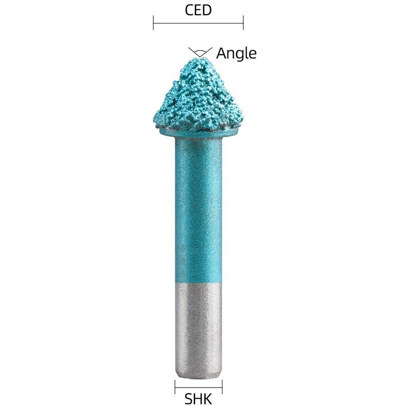 YINGBA brazed diamond V-groove stone engraving bit