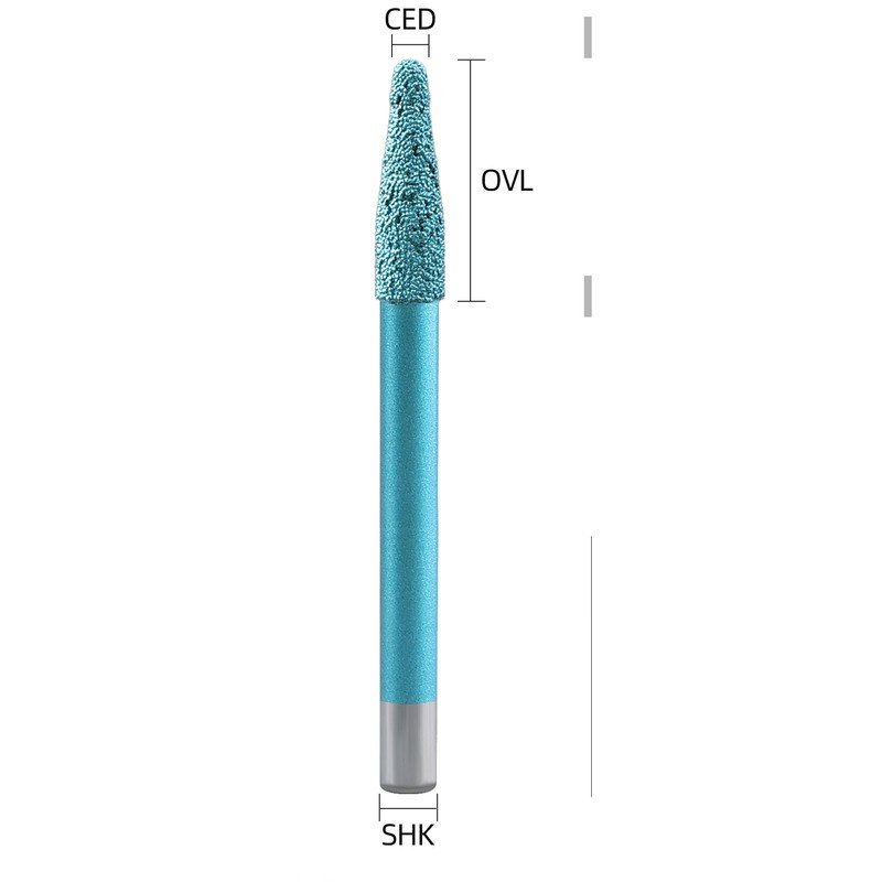 YINGBA brazed diamond tapered stone engraving bit