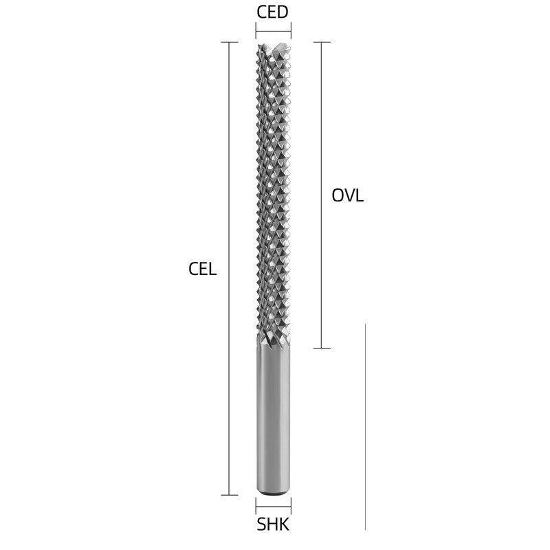 YINGBA tungsten carbide corn end mill for PCB and composites